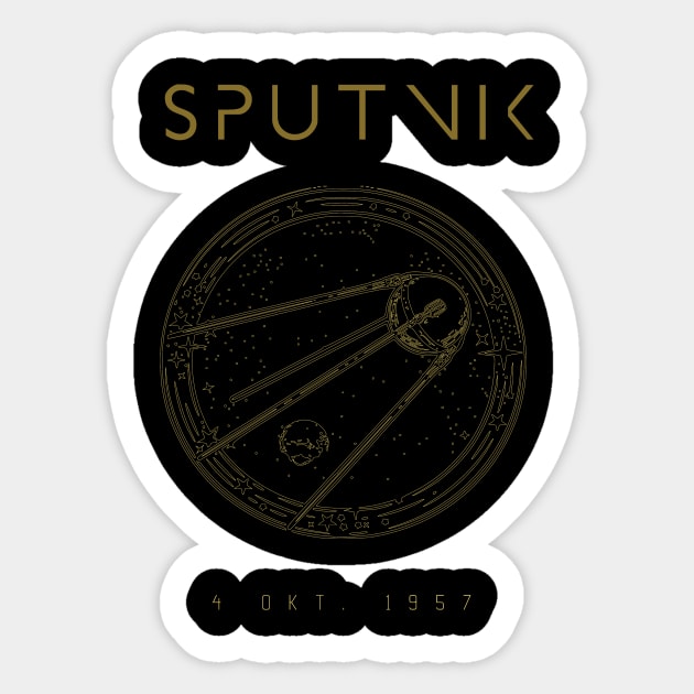 Sputnik 1 CCCP Soviet Union Satellite Sticker by UniversalPioneer